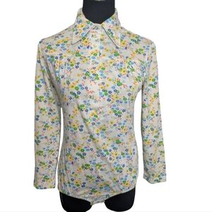 Vintage Flower Power Dagger Collar Body Suit